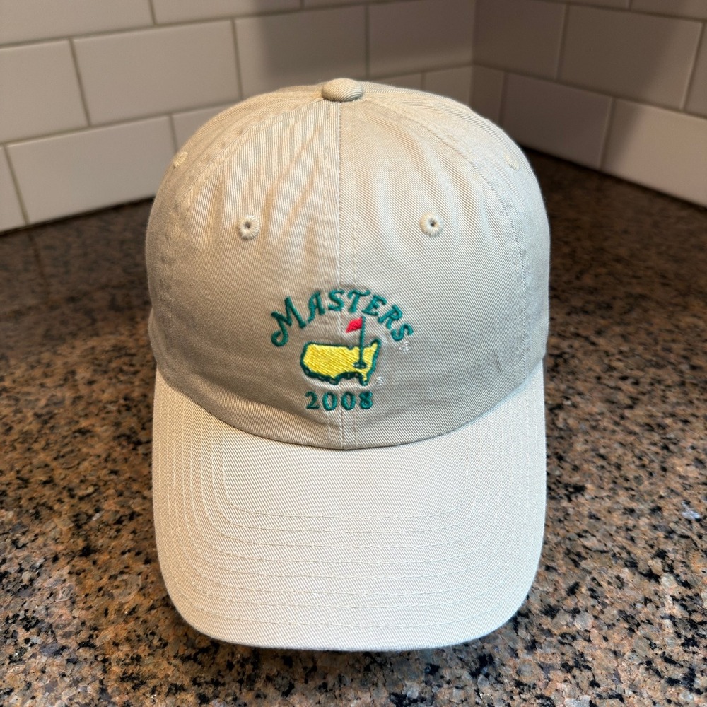 2008 Masters American Needle Golf Hat Adjustable Khaki Cotton